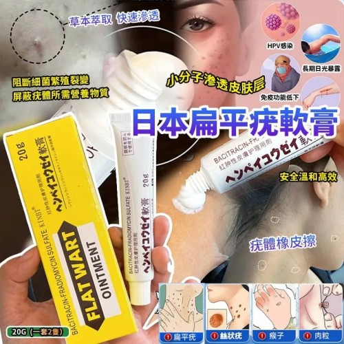 日本扁平疣軟膏 20g (1套2支)